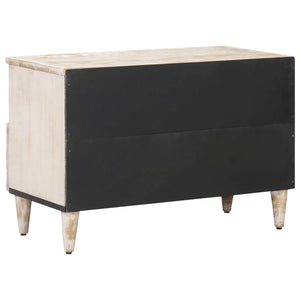 TV-Schrank Weiß Mango Massivholz 70 cm