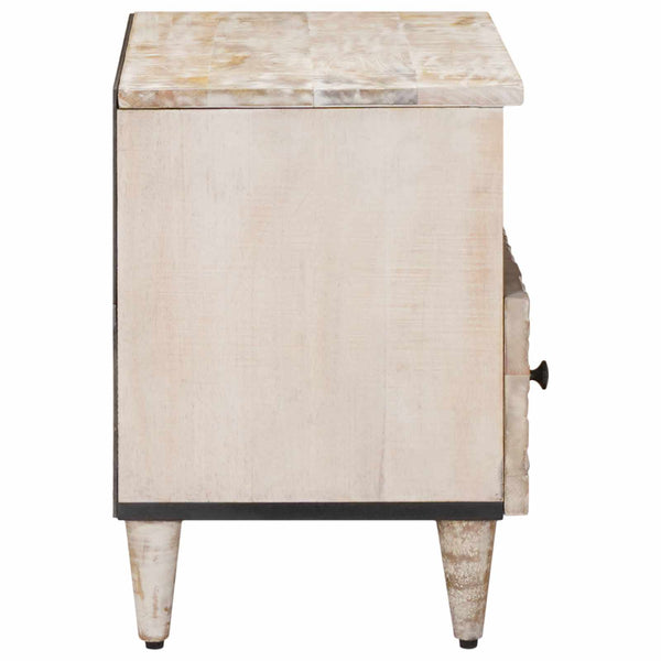 TV-Schrank Weiß Mango Massivholz 70 cm