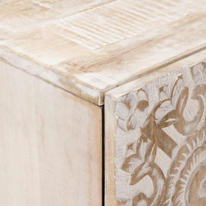 Weißes Mango Massivholz Sideboard 60 cm