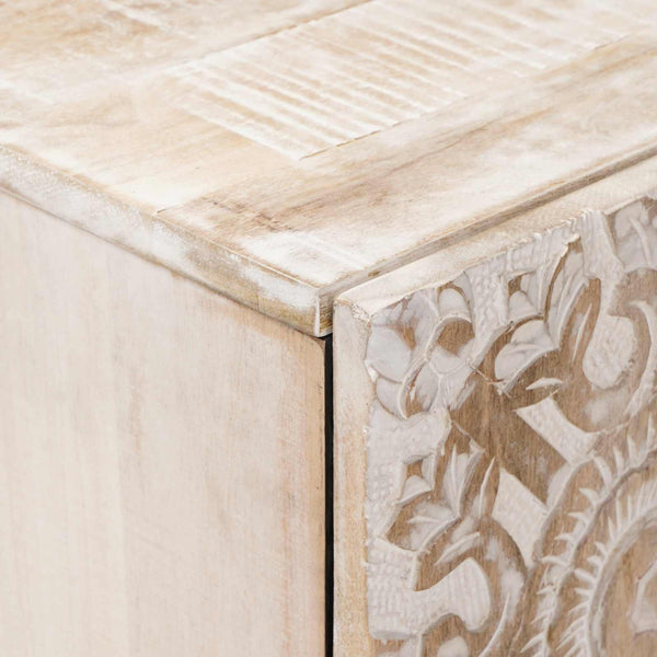 Weißes Mango Massivholz Sideboard 60 cm