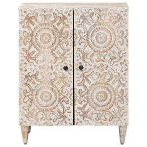 Weißes Mango Massivholz Sideboard 60 cm