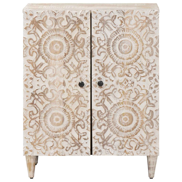 Weißes Mango Massivholz Sideboard 60 cm