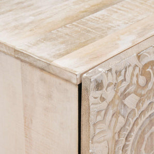 Weißer TV-Schrank Mango Massivholz 105cm