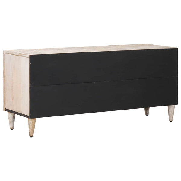 Weißer TV-Schrank Mango Massivholz 105cm