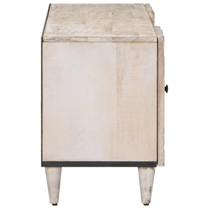 Weißer TV-Schrank Mango Massivholz 105cm