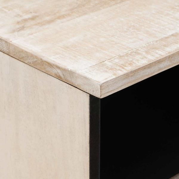 TV-Schrank Weiß Massivholz Mango 100cm