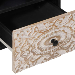 TV-Schrank Weiß Massivholz Mango 100cm