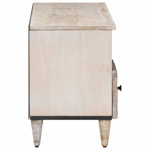TV-Schrank Weiß Massivholz Mango 100cm