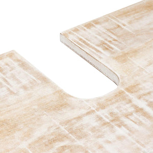 Waschbeckenschrank Weiß Mango Massivholz 62 cm