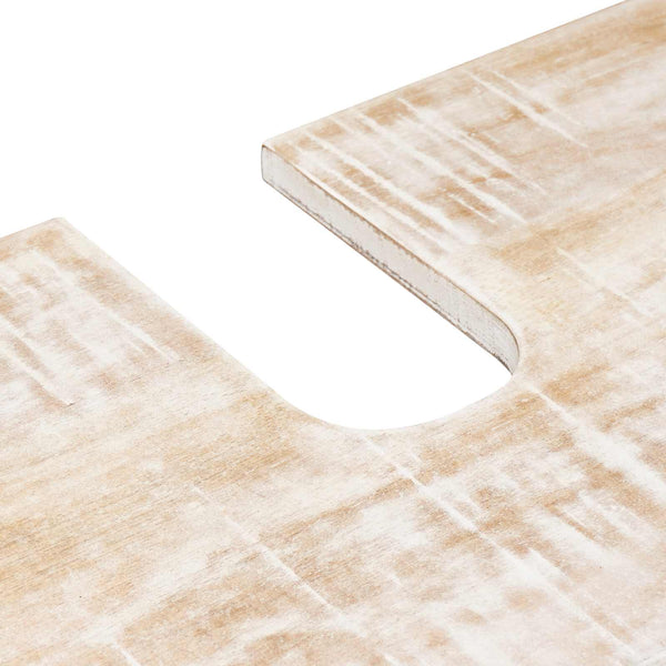 Waschbeckenschrank Weiß Mango Massivholz 62 cm
