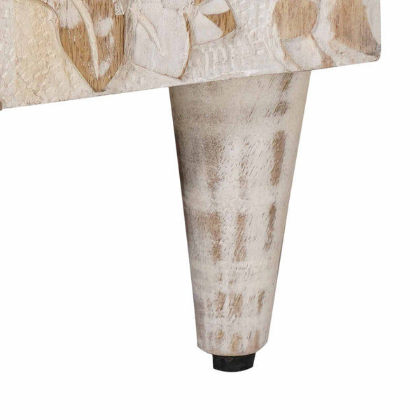 vidaXL Meuble de salle de bain blanc 38 x 33,5 x 58 cm Bois de manguier massif