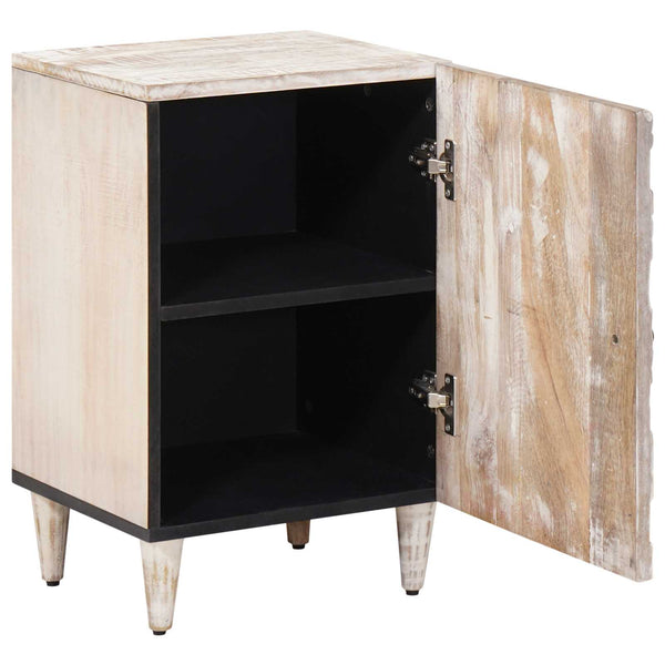 vidaXL Meuble de salle de bain blanc 38 x 33,5 x 58 cm Bois de manguier massif