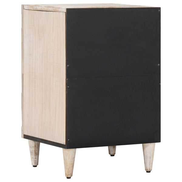 vidaXL Meuble de salle de bain blanc 38 x 33,5 x 58 cm Bois de manguier massif