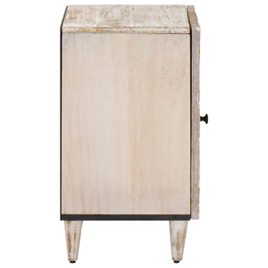 vidaXL Meuble de salle de bain blanc 38 x 33,5 x 58 cm Bois de manguier massif
