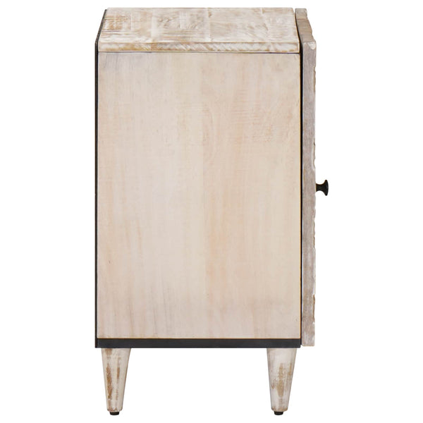vidaXL Meuble de salle de bain blanc 38 x 33,5 x 58 cm Bois de manguier massif
