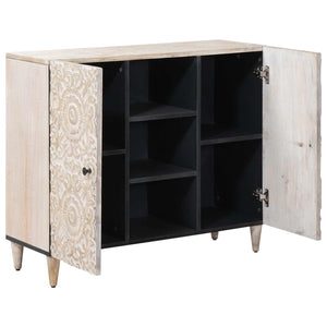 Weißes Mango Sideboard mit Regal 90cm