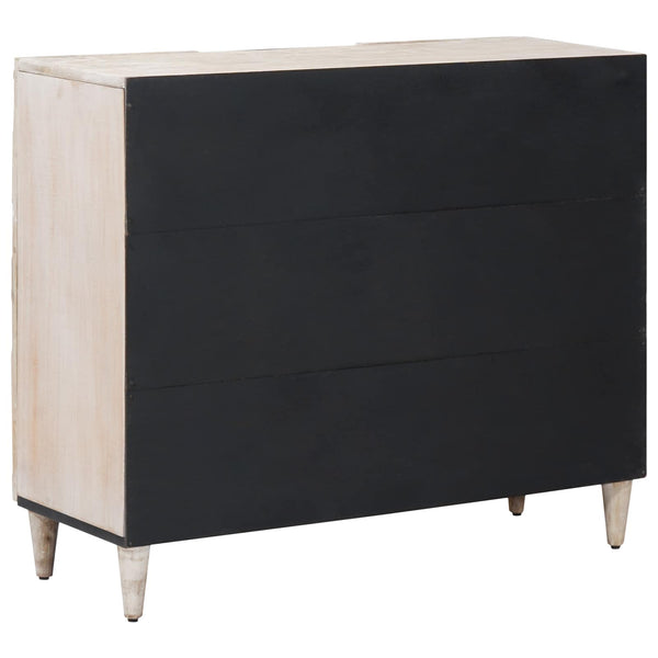 Weißes Mango Sideboard mit Regal 90cm