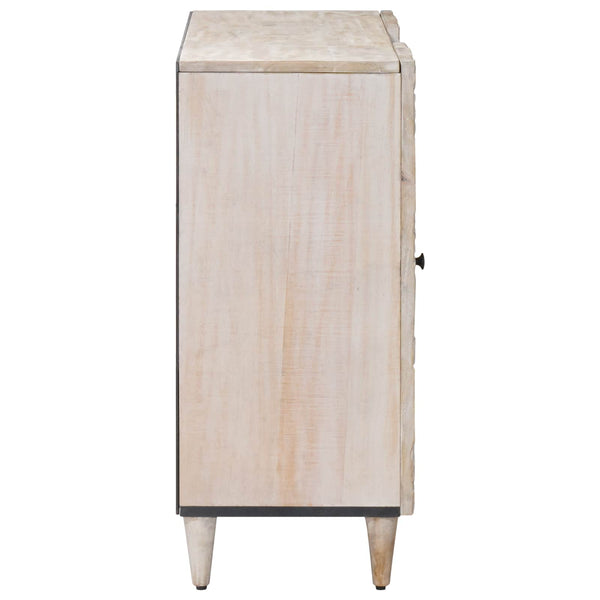 Weißes Mango Sideboard mit Regal 90cm