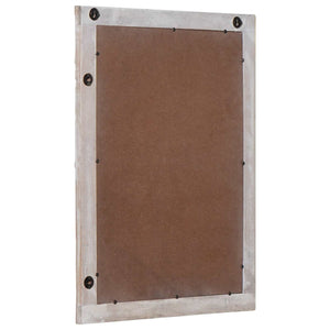 Rechteckiger Wandspiegel Weiß 70x50cm Mango Massivholz