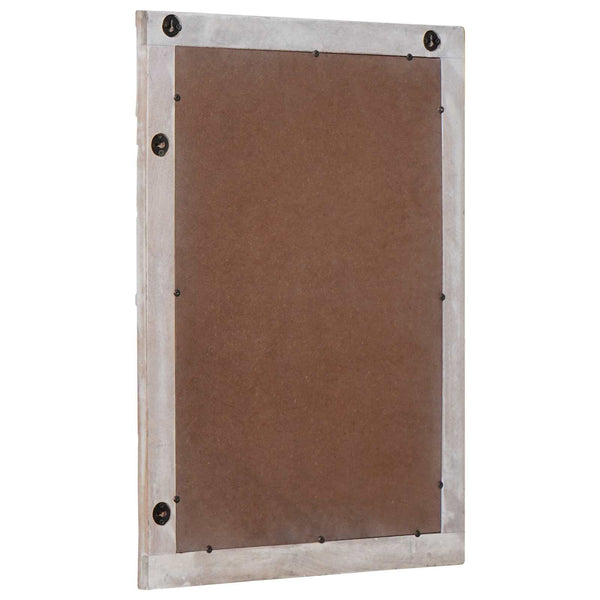 Rechteckiger Wandspiegel Weiß 70x50cm Mango Massivholz