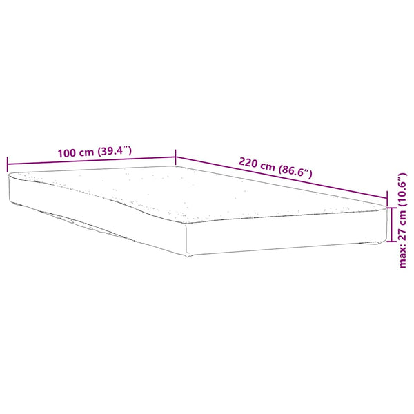 Wasserdichter Matratzenschoner Weiß 100x220 cm