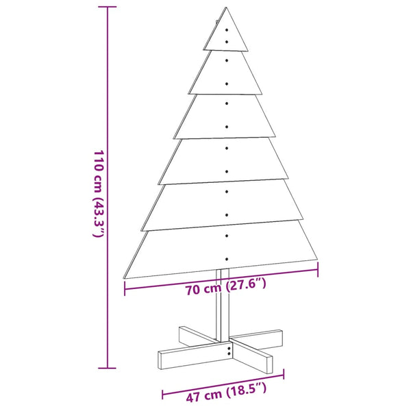 Weihnachtsbaum aus Holz zum Schmücken 110cm