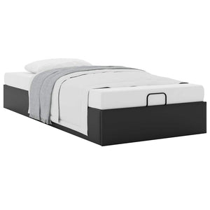Ottoman Bett Schwarz 80x200 cm Kunstleder