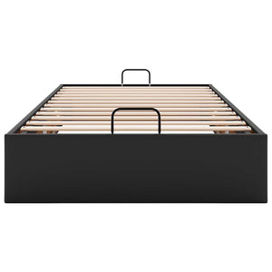 Ottoman Bett Schwarz 80x200 cm Kunstleder