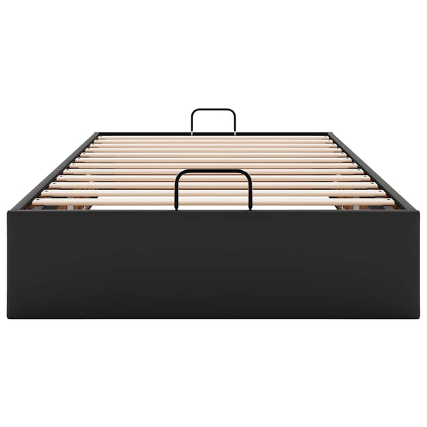 Ottoman Bett Schwarz 80x200 cm Kunstleder