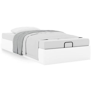 Ottoman Bett Weiß 80x200 cm Kunstleder