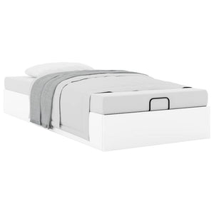 Ottoman Bett Weiß 80x200 cm Kunstleder