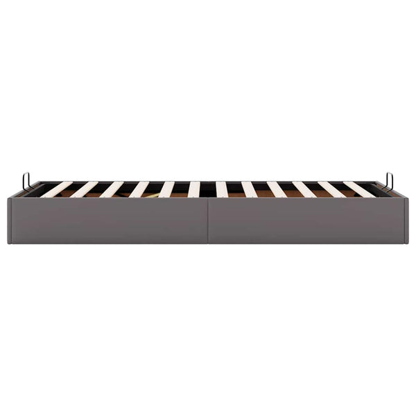 Ottomanbett Grau 80x200 cm Kunstleder