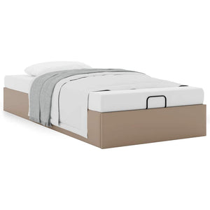 Ottoman Bett 80x200cm Cappuccino-Braun Kunstleder