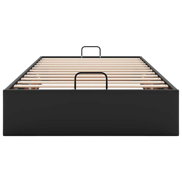 Ottoman Bett Schwarz 90x190 cm Kunstleder
