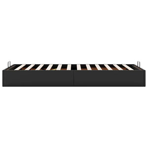 Ottoman Bett Schwarz 90x190 cm Kunstleder