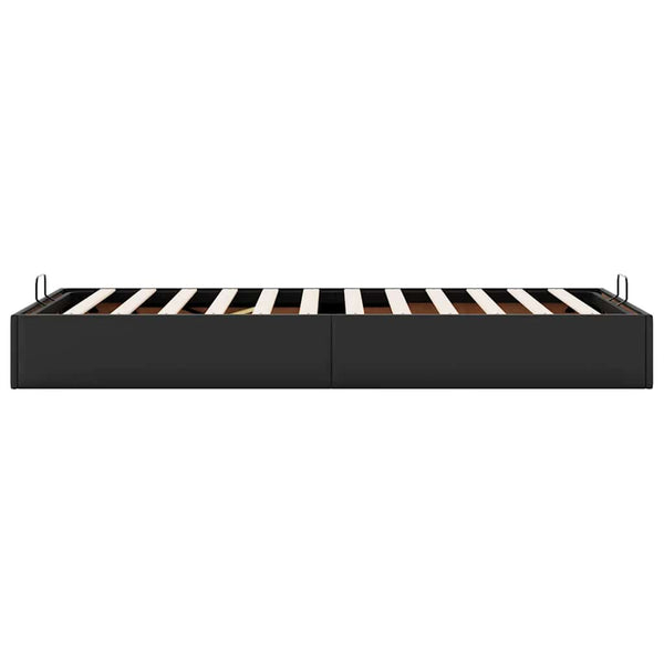 Ottoman Bett Schwarz 90x190 cm Kunstleder