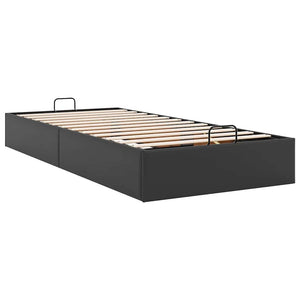 Ottoman Bett Schwarz 90x190 cm Kunstleder