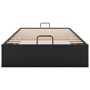 Ottoman Bett Schwarz 90x200 cm Kunstleder
