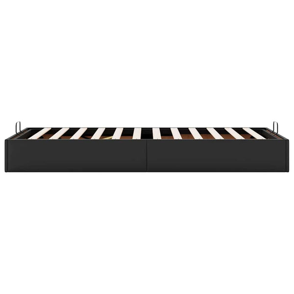 Ottoman Bett Schwarz 90x200 cm Kunstleder