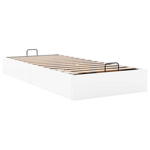 Ottoman Bett Weiß 90x200 cm Kunstleder