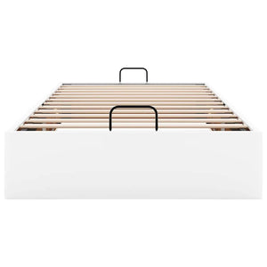 Ottoman Bett Weiß 90x200 cm Kunstleder