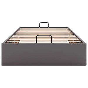 Ottoman Bett Grau 90x200 cm Kunstleder