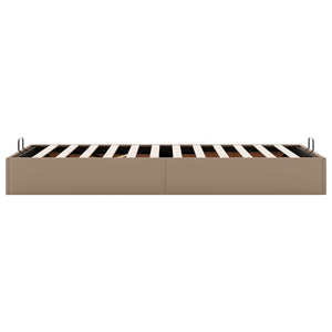 Ottoman Bett 90x200cm Cappuccino-Braun Kunstleder
