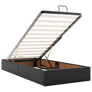 Ottoman Bett Schwarz 100x200 cm Kunstleder
