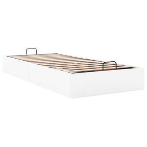 Ottoman Bett 100x200 cm Kunstleder Weiß
