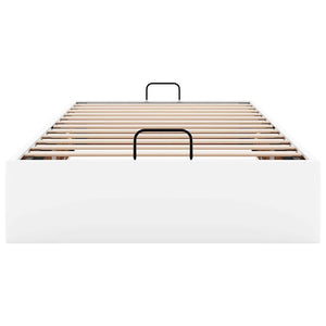 Ottoman Bett 100x200 cm Kunstleder Weiß