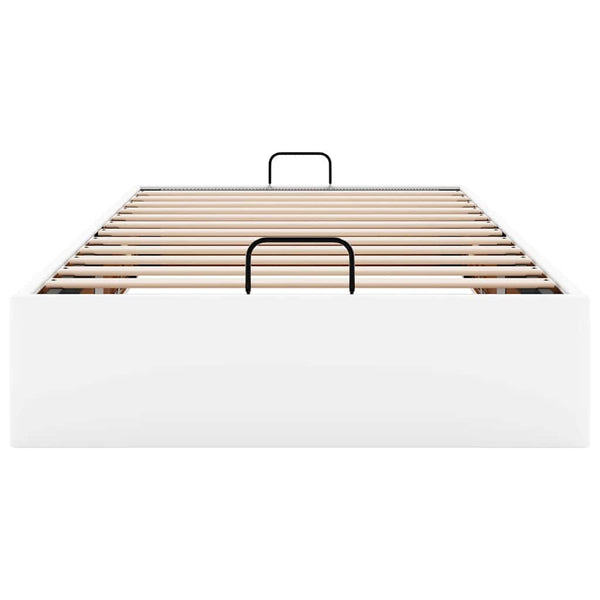 Ottoman Bett 100x200 cm Kunstleder Weiß