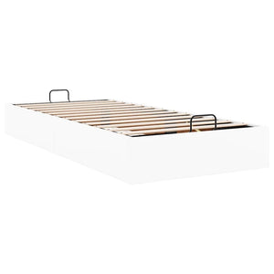 Ottoman Bett 100x200 cm Kunstleder Weiß