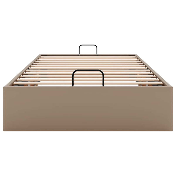 Ottoman Bett 100x200 Cappuccino Kunstleder