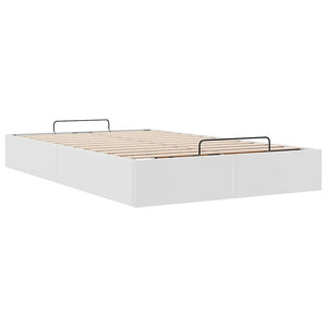 Ottoman Bett Weiß Kunstleder 120x190 cm